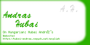 andras hubai business card